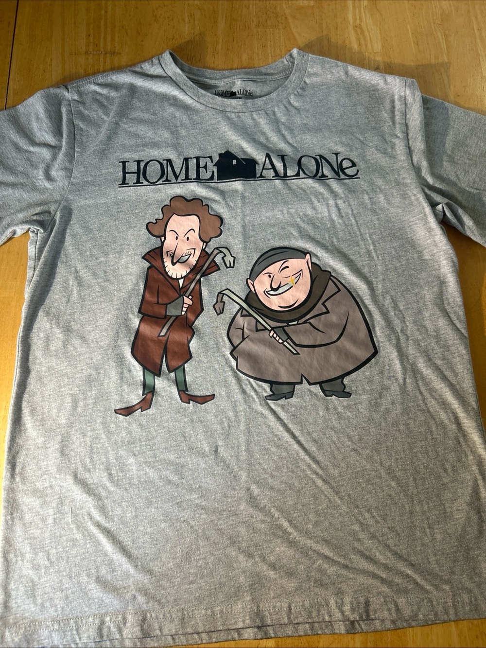 Home Alone Graphic Short Sleeve Tee - Gray